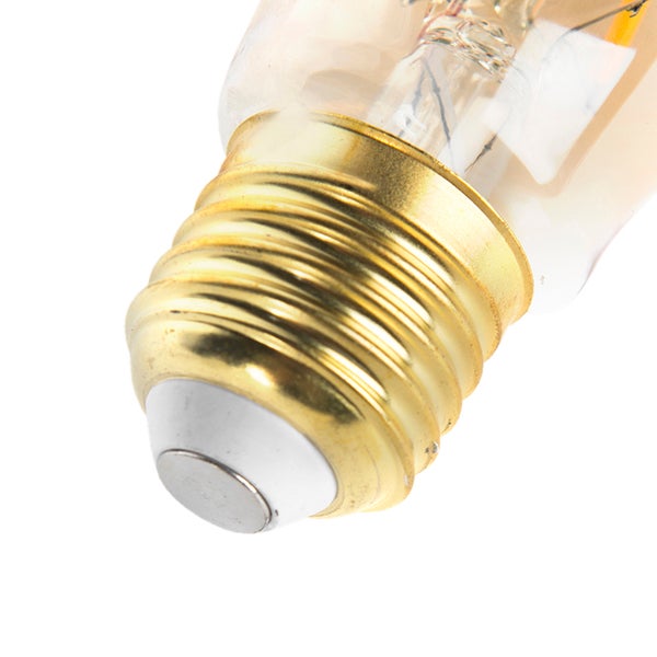 Nahaufnahme eines E27 Leuchtmittelsockels aus Metall für Schraubfassungen.