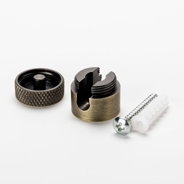 Wand und Deckenpin Kabelhalter Ø 19 mm Metall Antik 3 Stück