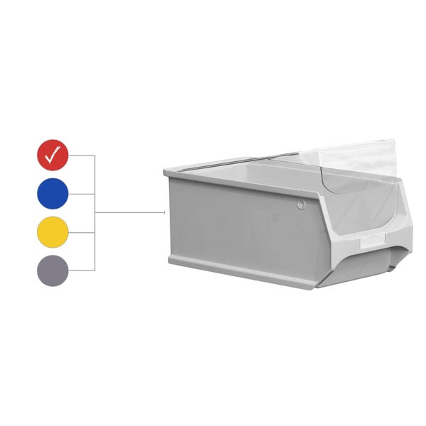 PROREGAL SparSet 10 x Rote Sichtlagerbox 4.0 Mit Abdeckung HxBxT 15 x 20 x 35 cm 7,2 Liter Sichtlagerbehälter Sichtlagerkasten