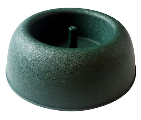 Grüner Christbaumständer aus Kunststoff