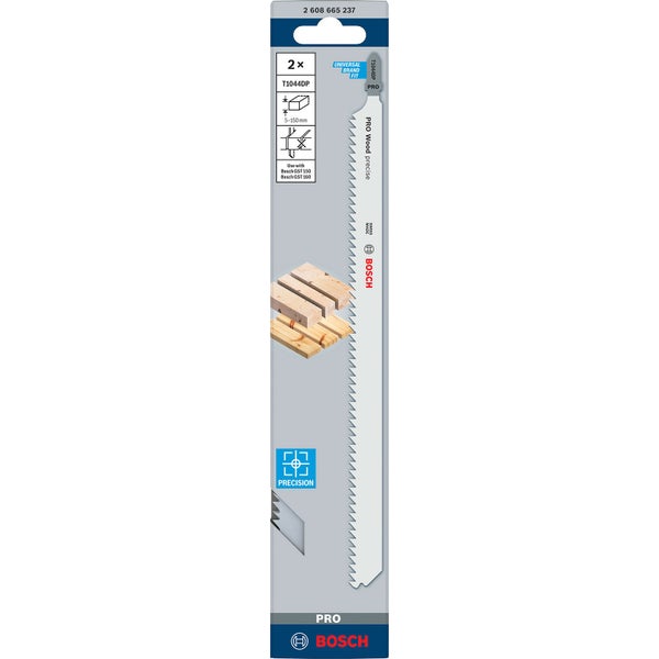 Bosch PRO Wood precise T1044DP Stichsägeblatt 250 mm 2-tlg. - 2608665237