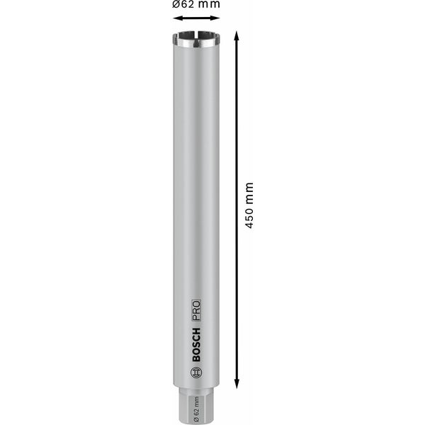 Bosch PRO Core Cutter wet 62 x 450 mm G 1 1/4 Zoll UNC - 2608601737