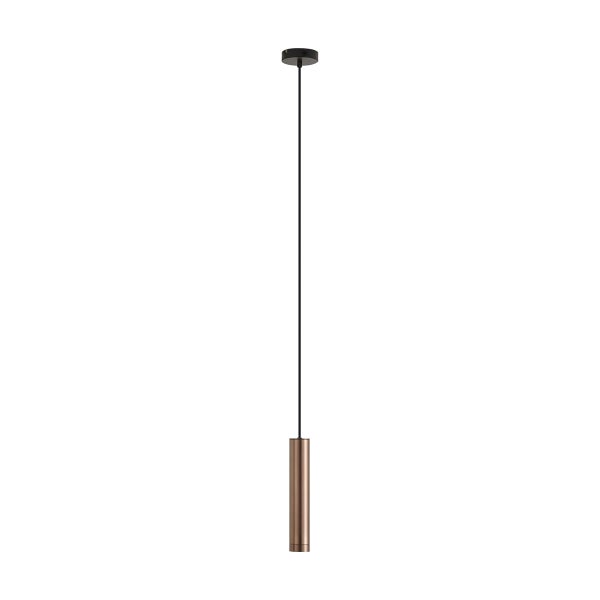 Moderne Pendelleuchte in Zylinderform mit minimalistischem Design und schmalem Kabel zur Deckenmontage