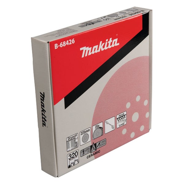 Makita Schleifscheiben Set für Trockenbau, 225 mm, Körnung 320