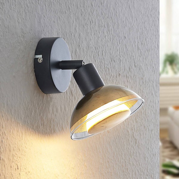 Lindby Strahler Erin in Schwarz aus Metall (1 flammig, GU10 ) - Deckenlampe Deckenleuchte Lampe Spot Wohnzimmerleuchte