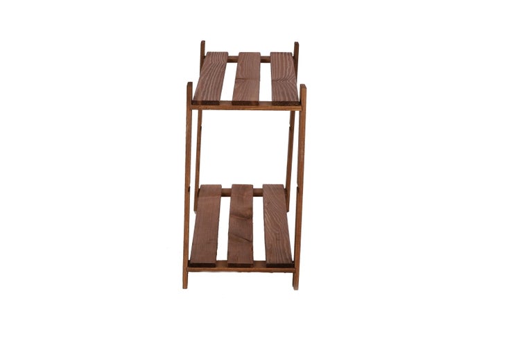 PROREGAL Holzregal Pinepeak HxBxT 50 x 80 x 28 cm 2 Fachboden 1,2 cm Dickes Kiefernholz Braun