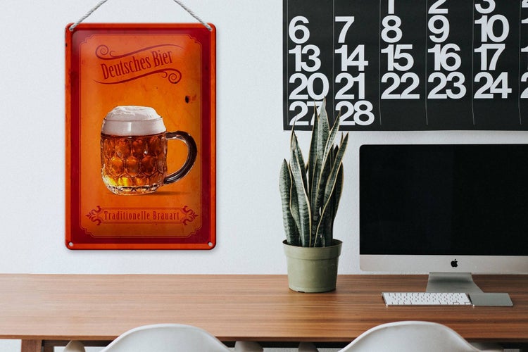 Blechschild Spruch 20x30cm Deutsches Bier traditionelle