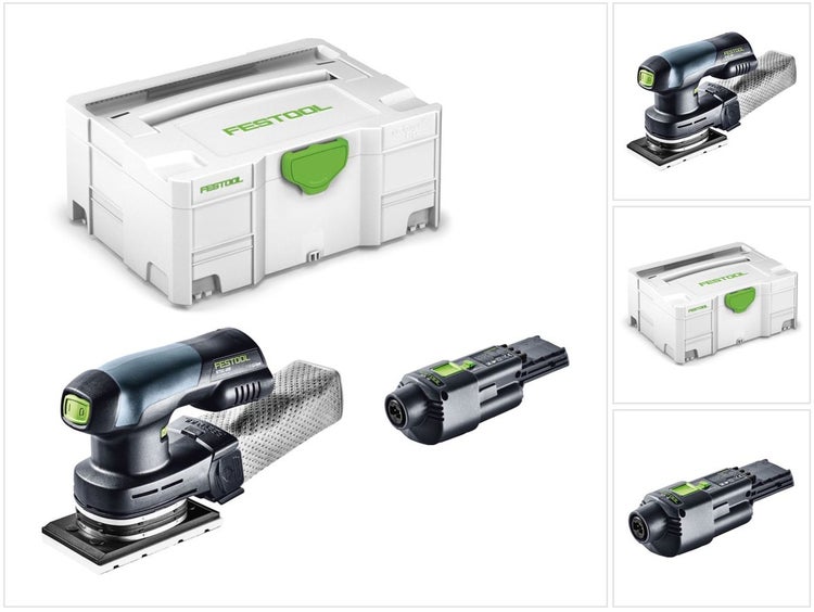 Festool RTSC 400 18V Einhand Akku Rutscher bürstenlos im Systainer mit ACA 220-240/18V Ergo Netzadapter