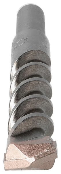 Betonbohrer aus Metall mit Hartmetallspitze und Spiralführung für Mauerwerk und Stein.
