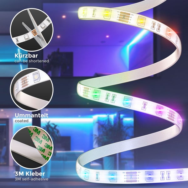 RGB-LED-Band, 3m, 90xRGB-LED/0,11W