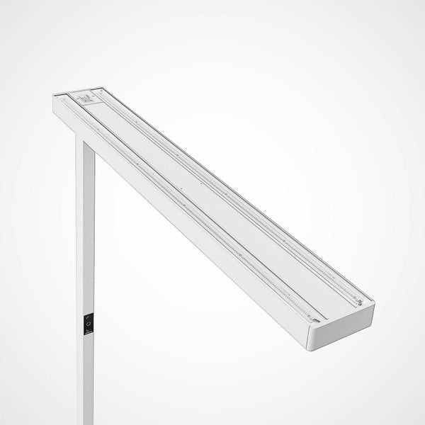 Arcchio LED Bürostehleuchten Susi ( Touchdimmer) dimmbar mit Bewegungsmelder (Modern) in Weiß aus Aluminium (2 flammig, ) - Bürolampe Arbeitsplatzlampe Standleuchte Stehlampe Deckenfluter