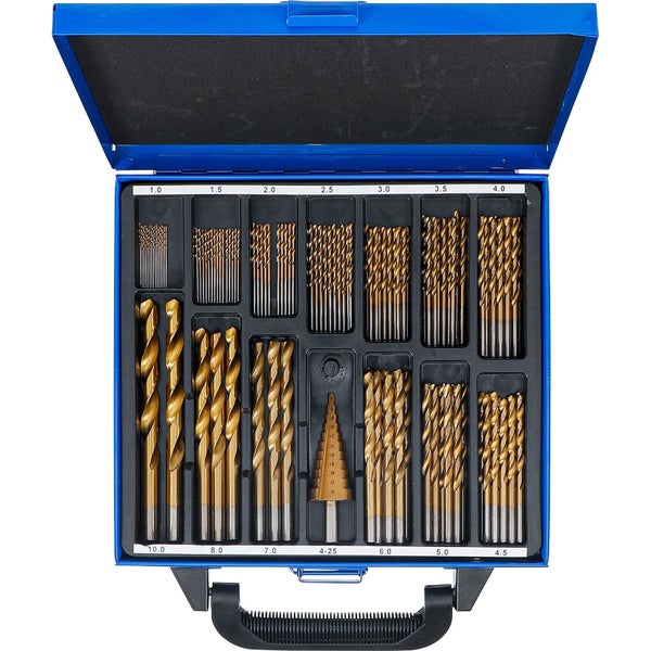 BGS Spiral- und Stufenbohrer-Satz HSS Titan nitriert 1 - 10 mm 119tlg. - 2009