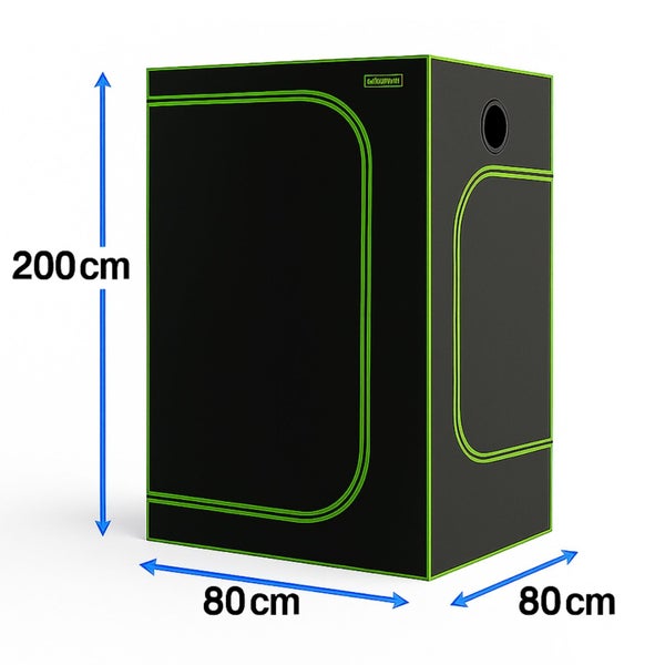 Growbox mit den Maßen 80 x 80 x 200 cm