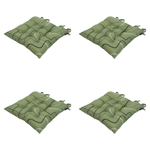 Sitzkissen Tuscany Joah Salbei - Ca. 46x46 cm - 4er-Set