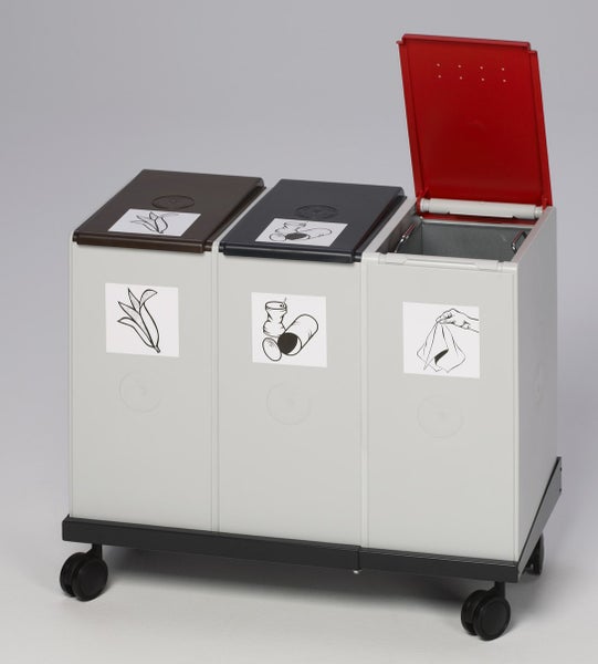 PROREGAL Deckel Für Abfallbehälter Und Wertstoffsammelsystem 40 Liter Kunststoff Rot