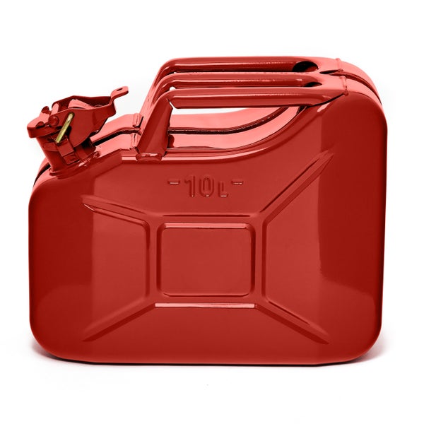 BW® Kraftstoffkanister Metall Benzinkanister 3x 10 Liter mit Ausgießer - Rot - RAL 3000 - TÜV-geprüft und UN-Zulassung - Made in Europe