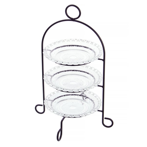 FRANK FLECHTWAREN | Etagere, 4tlg., METALL, Ø 29 x 45 cm, Teller Ø 20 cm