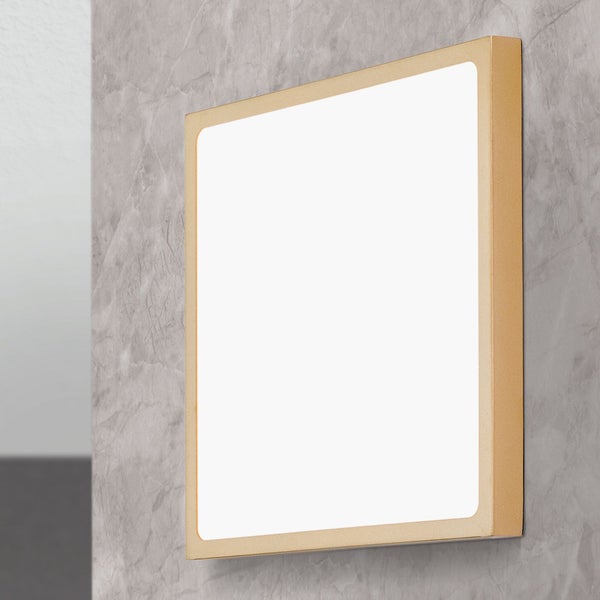 LED Deckenleuchte Lero 30 x 30 cm Gold 3000K 2400lm