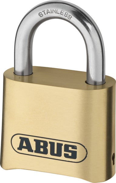 ABUS Vorhängeschloss aus Messing mit Edelstahlbügel.