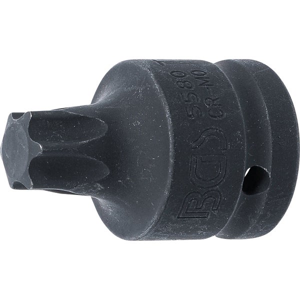 BGS Kraft-Bit-Einsatz Antrieb Innenvierkant 20 mm (3/4) T-Profil (für Torx) T80 - 5580