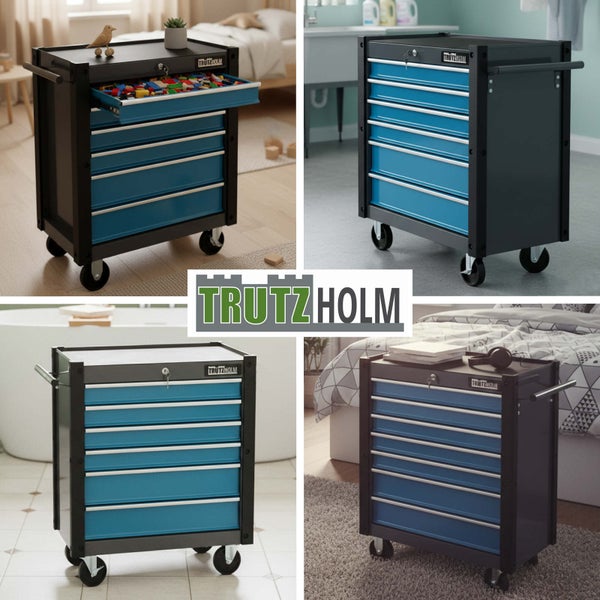 Werkzeugwagen mit mehreren Schubladen und Rollen