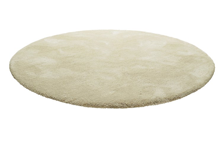 Teppich Rund Creme Beige meliert Hochflor Pisa Homie Living 200 cm rund