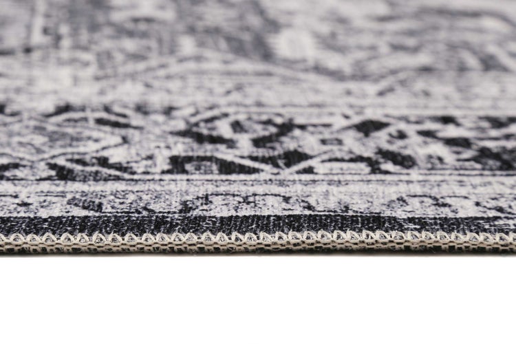 Vintage Teppich Grau Kurzflor Seelace WECONhome 190x290 cm
