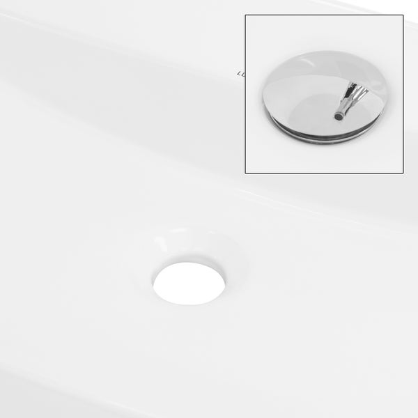 ML-Design Waschbecken aus Keramik in Weiß 60x40x12 cm Oval inkl. Ablaufgarnitur, Moderne Aufsatzwaschbecken, Design Waschtisch Aufsatz-Waschschale Waschplatz Handwaschbecken, für Badezimmer/Gäste-WC