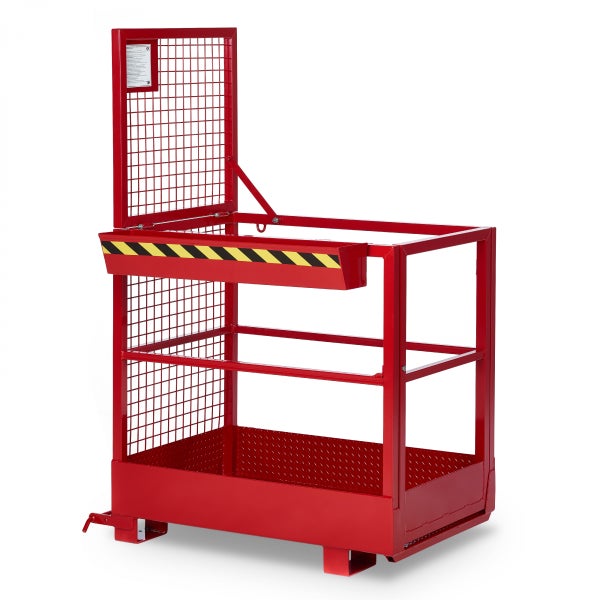 RR Industrietechnik Arbeitskorb Typ RAK-SLIM 800x800x1910mm RAL3000 Feuerrot