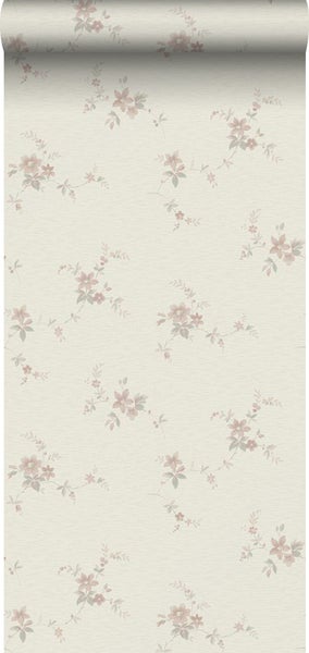 Borastapeter Tapete Blumen Beige - 53 cm x 10.05 m - 660942