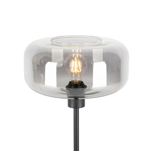Tischleuchte mit Glasschirm und Leuchtmittel