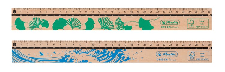 Herlitz Lineal GREENline 30cm 1 Stück sortiert