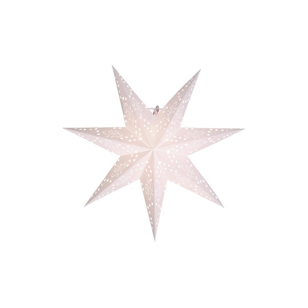 Papierstern mit sieben Zacken und floralen Durchbrüchen