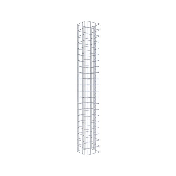 Gabionensäule 27 x 27 cm, MW 5 x 10 cm eckig - Höhe: 2,10 m