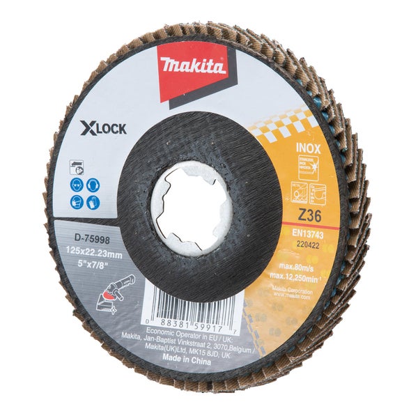 Makita Fächerscheibe mit X-Lock Aufnahme, Durchmesser 125 Millimeter