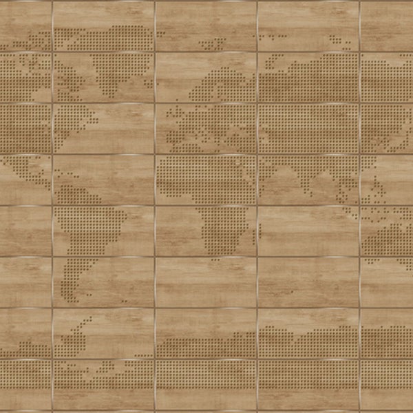 Fliesen mit Weltkartenmuster