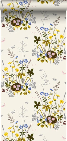Borastapeter Tapete Feldblumen Gelb - 53 cm x 10.05 m - 660732