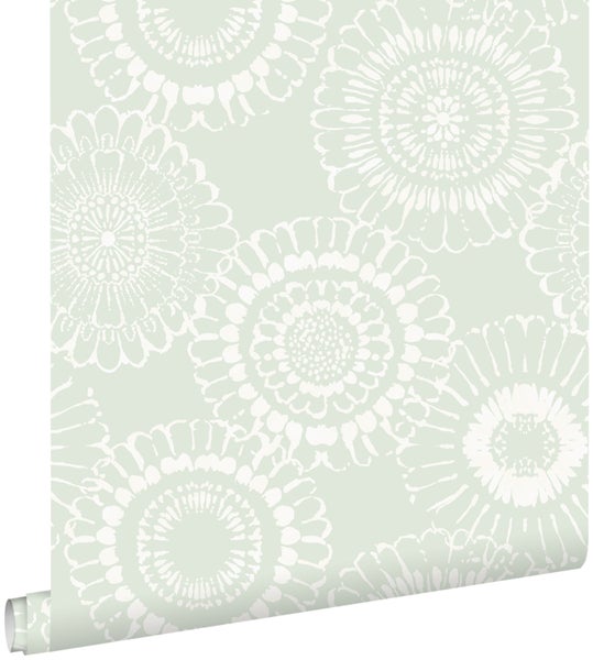 Tapetenrolle mit floralem Muster