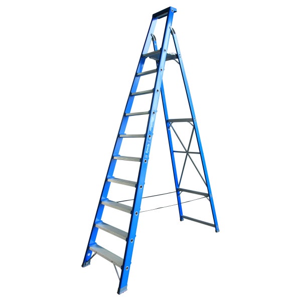 Blaue Bockleiter mit neun Stufen