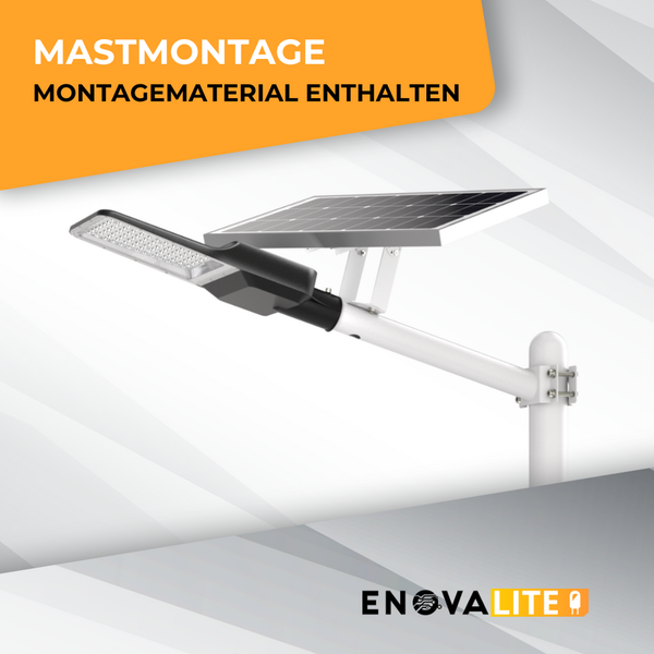 Solar-Mastleuchte mit Montagematerial