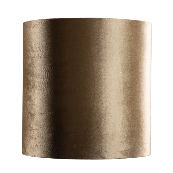Samtlampenschirm Bronze mit goldener Innenseite 40/40/40