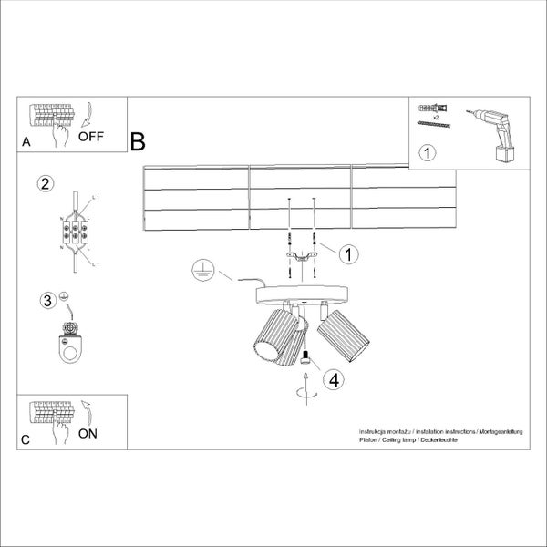 Montageanleitung für Deckenleuchte