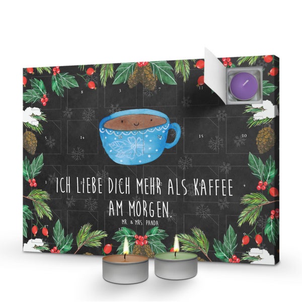 Mr. & Mrs. Panda Duftkerzen Adventskalender Kaffee Tasse - Schwarz