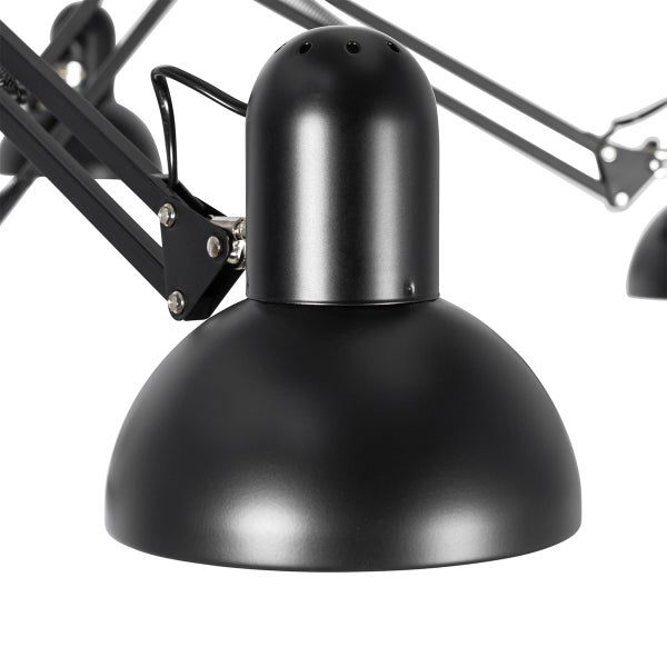 Schwarze Schreibtischlampe mit Gelenkarm