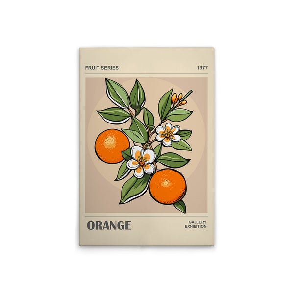 Kunstdruck mit Orangenmotiv für die Wandgestaltung
