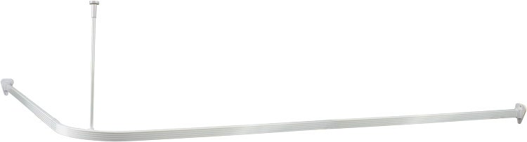 Duschstange Universal Duschvorhangstange Duschvorhangschiene Weiss L - Form  (90 x 170 cm)