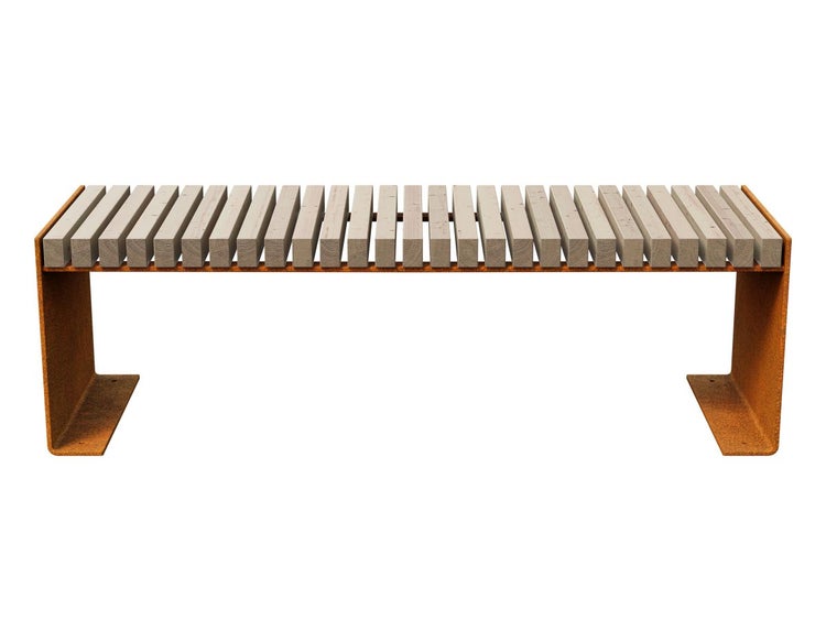 Corten Gartenbank Sitzbank 150x50x46 cm
