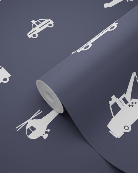 Tapetenrolle mit Fahrzeugmotiven