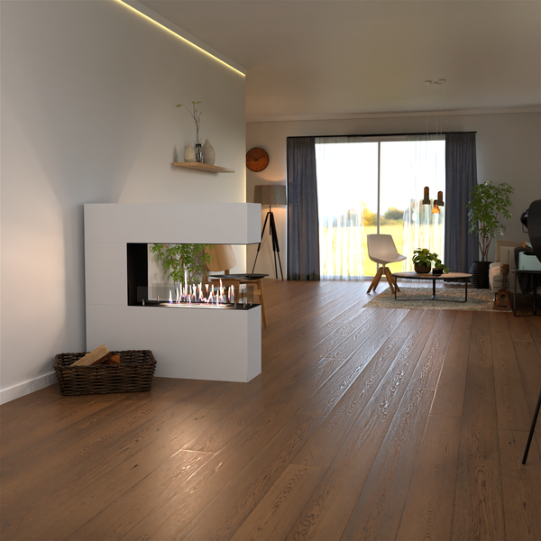 GLOW FIRE Ethanol Kamin 'Orkland' | Ethanolofen in weiß mit 3 Std. Brenndauer und 3 KW Heizleistung | BxHxT: 110x110x30 cm