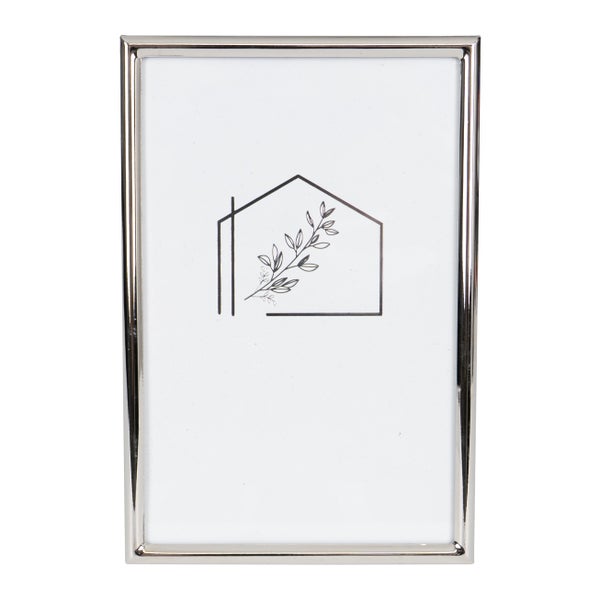  Queence Bilderrahmen | Fine Metal | Metallrahmen | Fotoformat: 10x15cm | silber | Minimalistisch